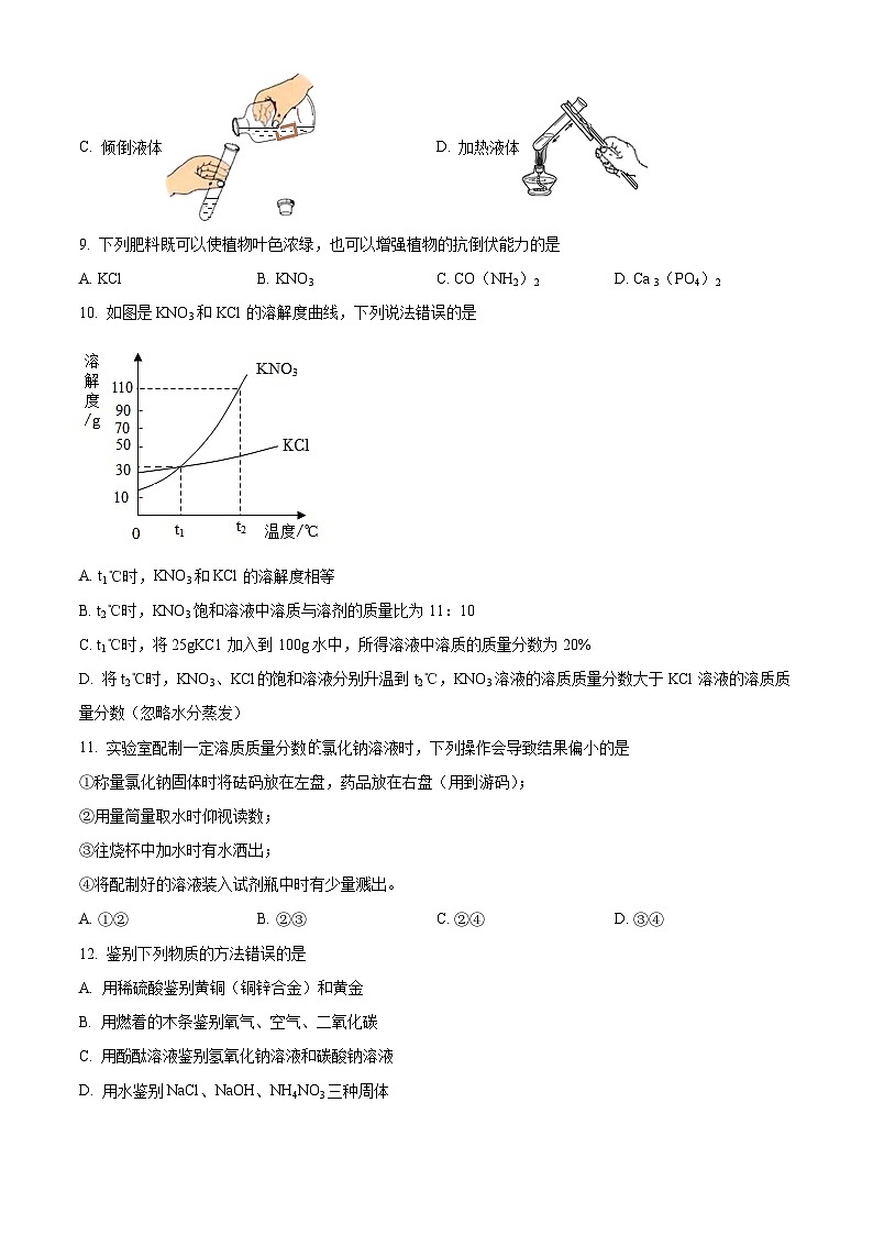 2023年河南省信阳市中考一模化学试题（解析版）第2页