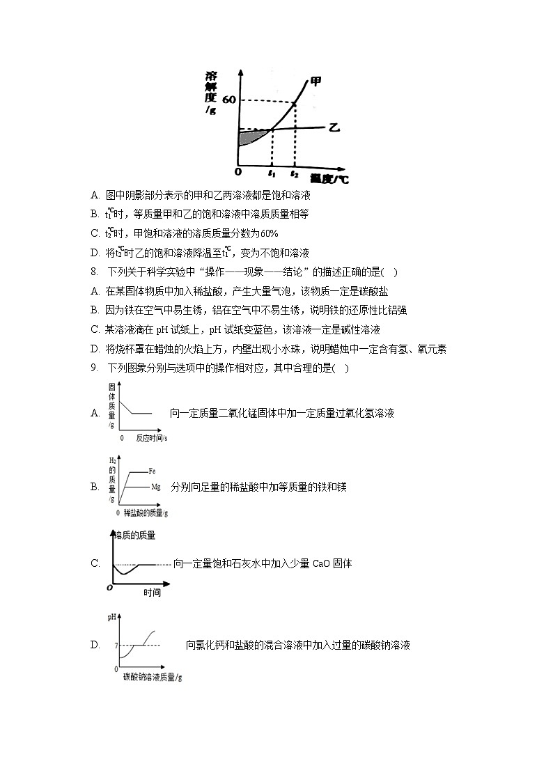 2023年山东省济宁市金乡县中考化学一模试卷（含解析）第2页