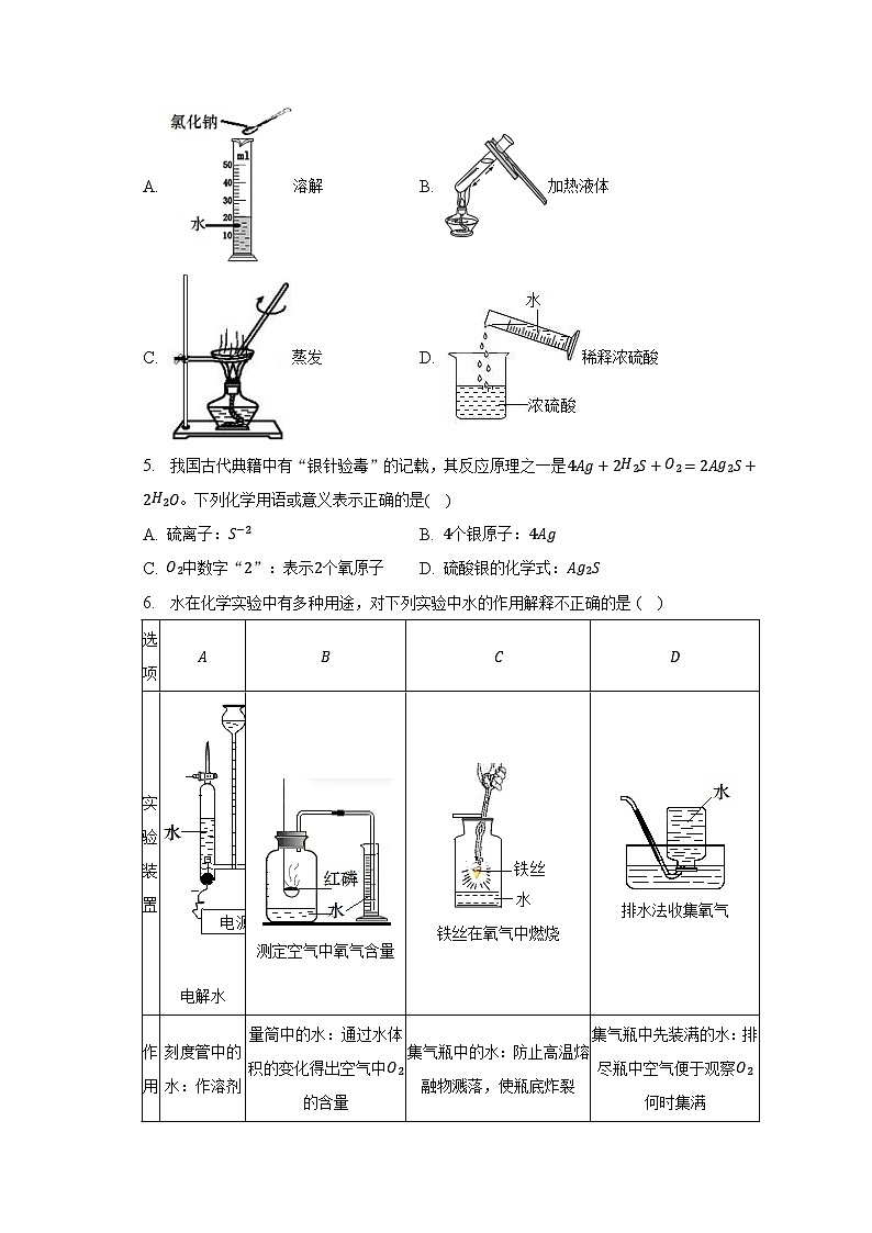 2023年陕西省渭南市临渭区中考化学一模试卷（含解析）02