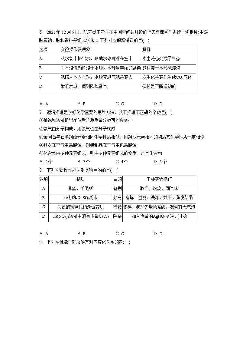 2023年陕西省西安五十五中中考化学二模试卷（含解析）02