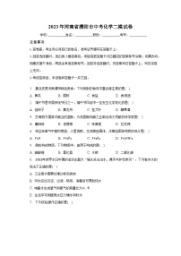 2023年河南省濮阳市中考化学二模试卷（含解析）