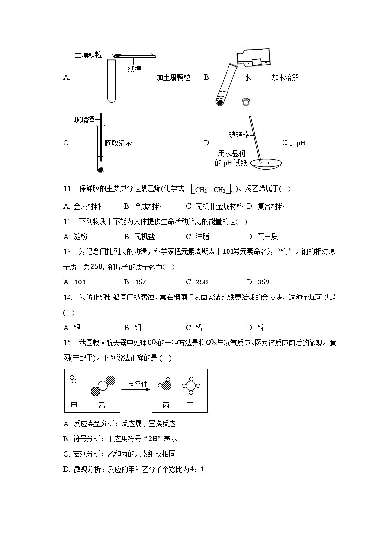 2023年江苏省常州市中考化学调研试卷（5月份）（含解析）第2页
