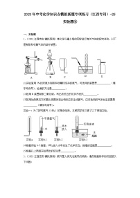 2023年中考化学知识点模拟新题专项练习（江西专用）-25实验题④