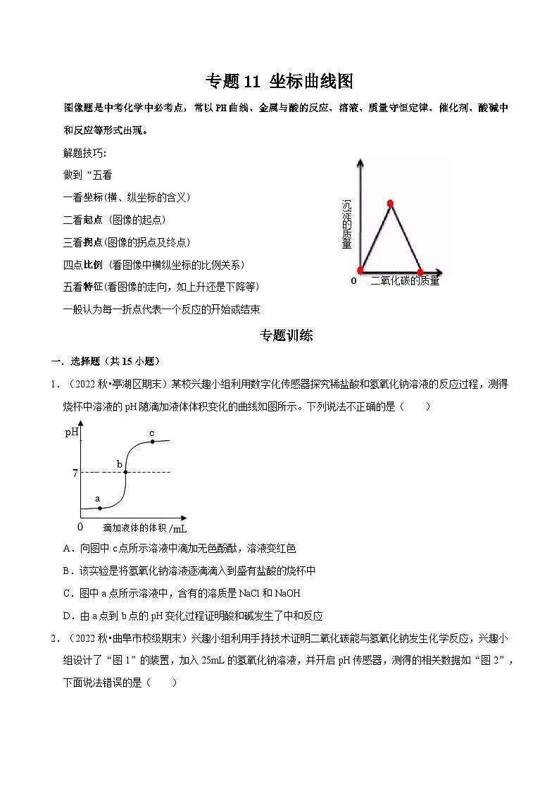 专题 11 坐标曲线-中考化学总复习高频考点必刷题（全国通用）01