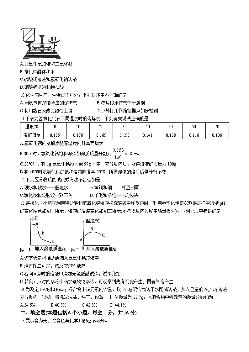 2023年河南省南阳市西峡县中考三模化学试题(含答案)02