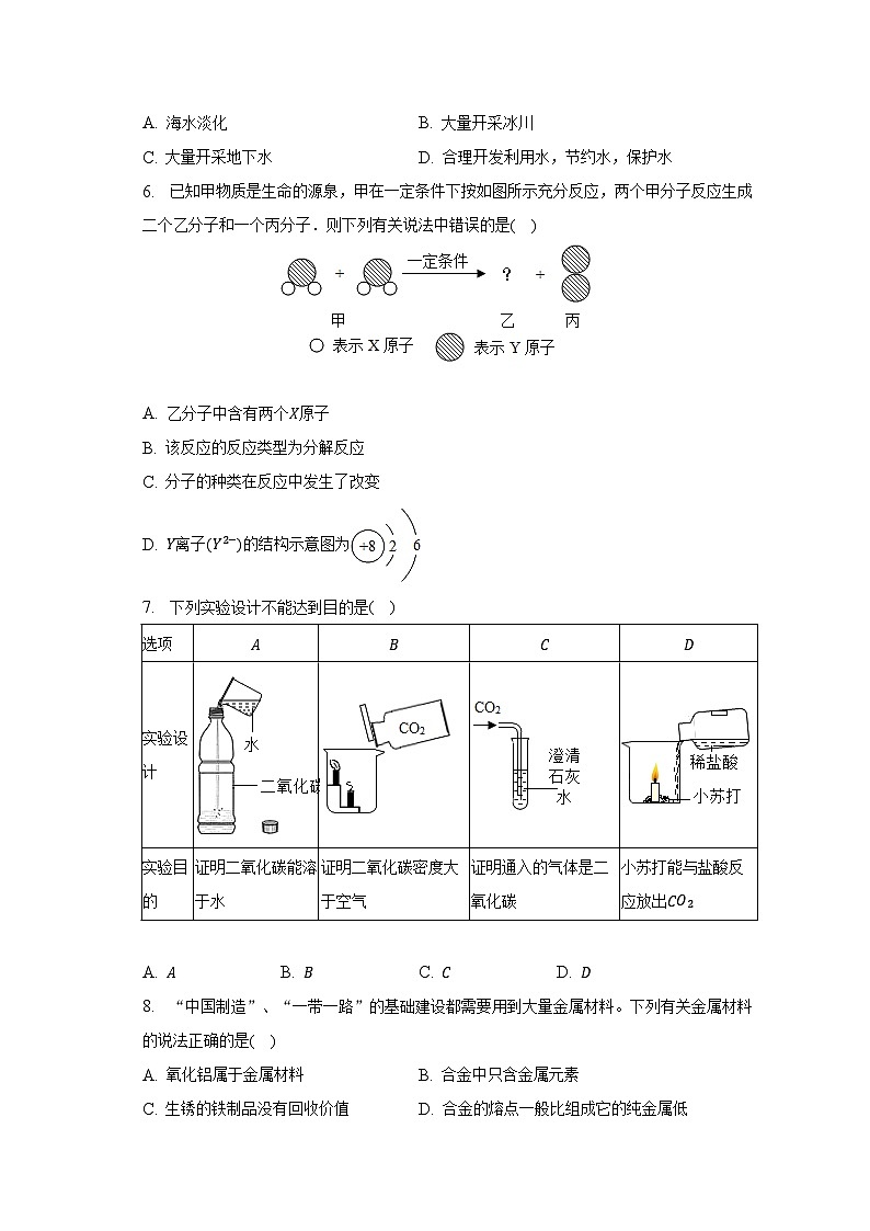 2022-2023学年湖北省黄石市阳新县北部联盟九年级（下）第一次联考化学试卷（含解析）第2页
