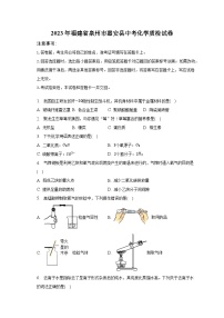 2023年福建省泉州市惠安县中考化学质检试卷