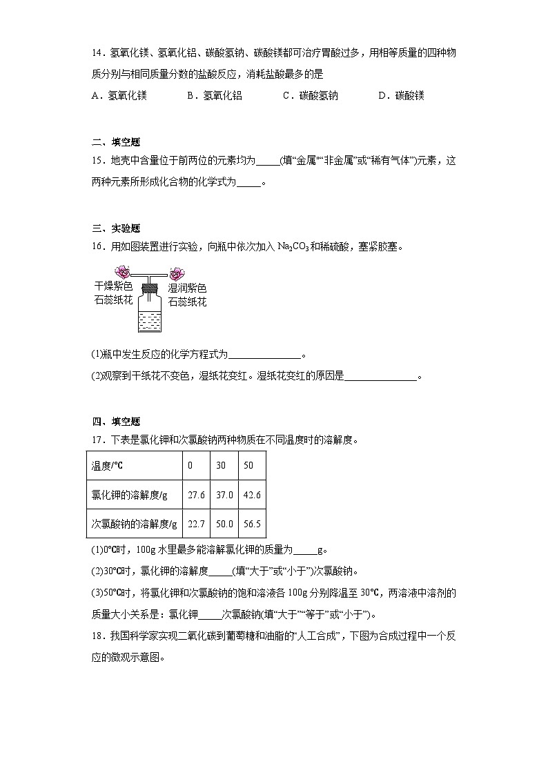 2023年河南省安阳市汤阴县中考模拟化学试题（含解析）03