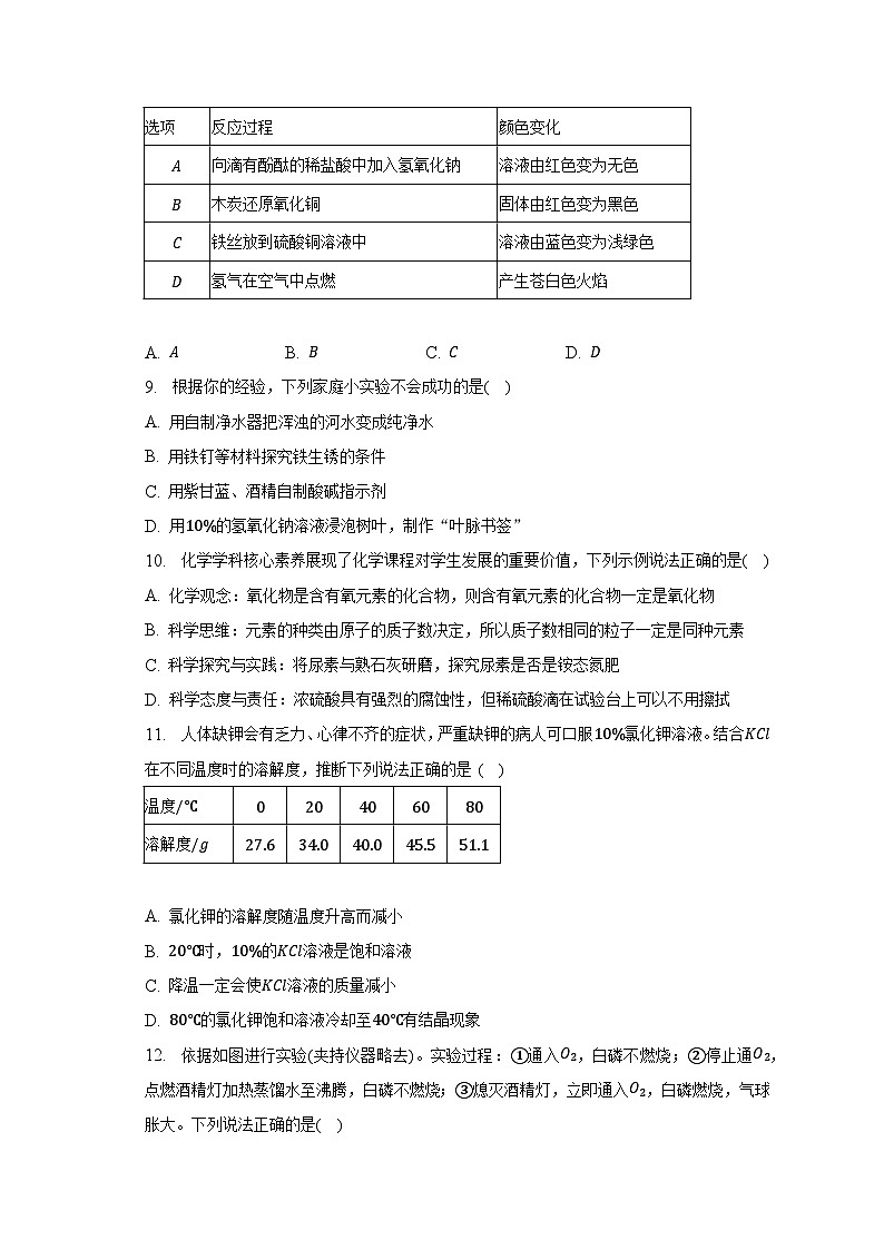 2023年安徽省六安市中考化学三模试卷（含解析）03