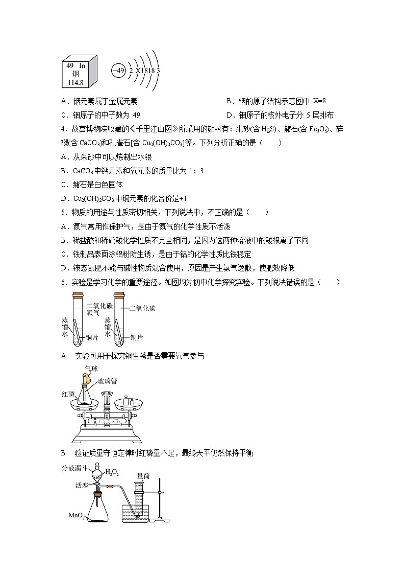 【临考满分卷】2023年湖北省武汉市中考模拟化学试卷第2页