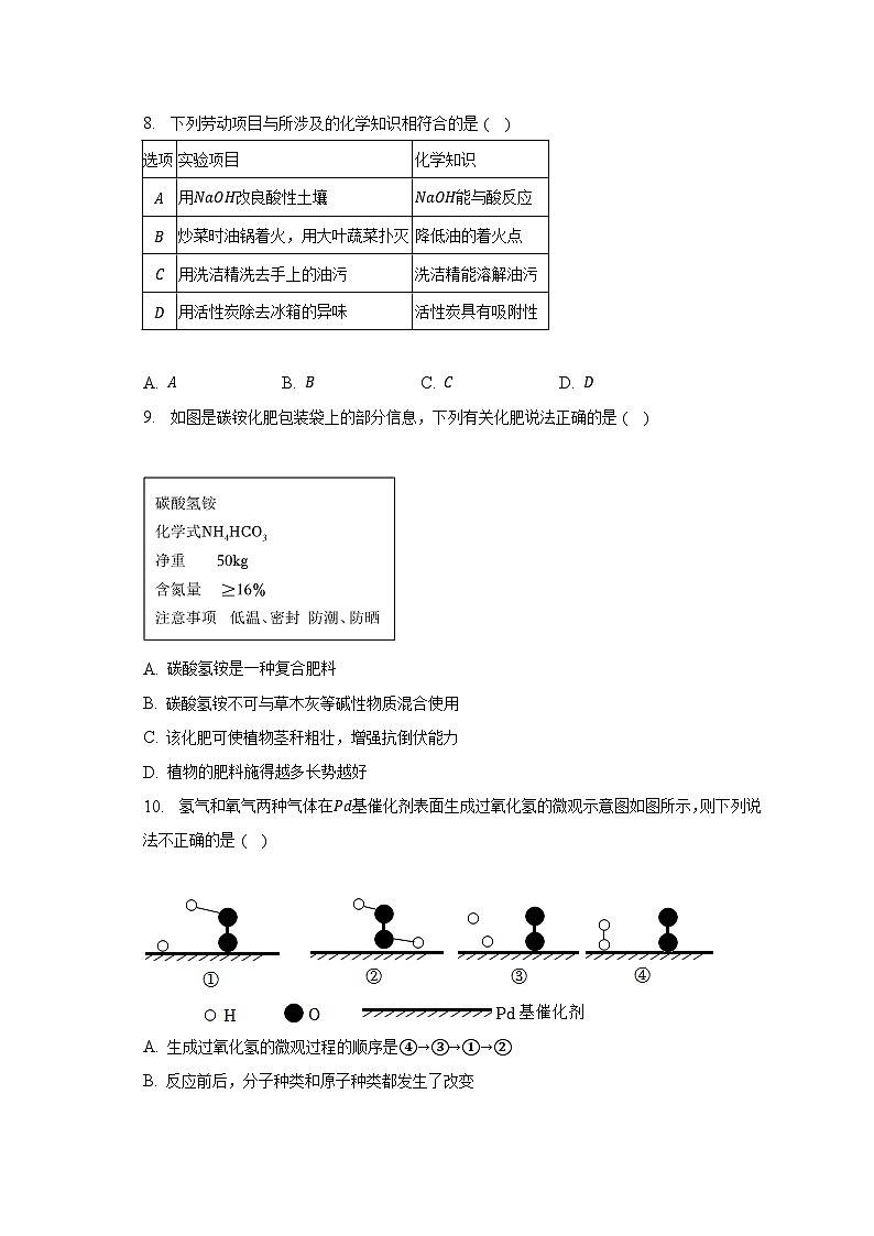 2023年广东省东莞市重点中学中考化学二模试卷第2页