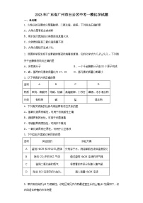 2023年广东省广州市白云区中考一模化学试题-(原卷版)