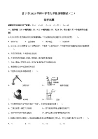 2023年青海省西宁市中考二模化学试题(含答案)