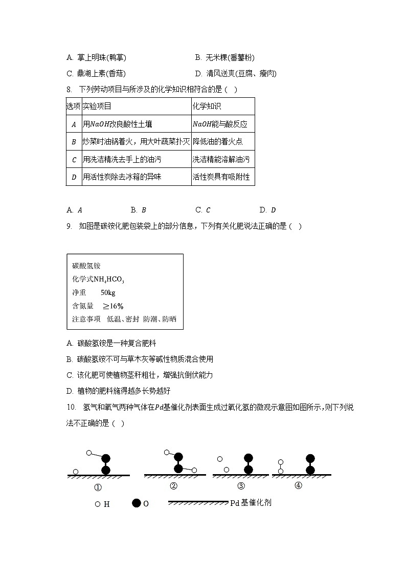 2023年广东省东莞市袁崇焕中学中考化学二模试卷（含解析）02