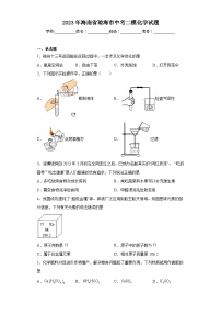 2023年海南省琼海市中考二模化学试题(含答案)