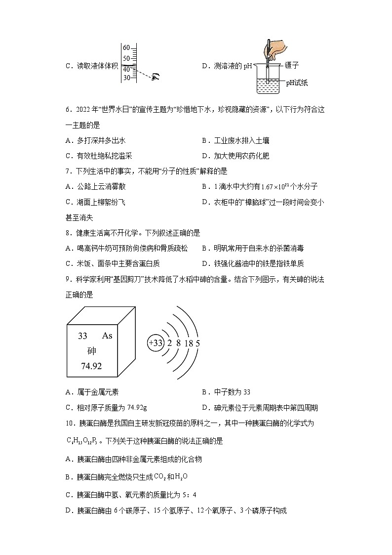 2023年山东省临沂市兰陵县中考二模化学试题（含解析）02