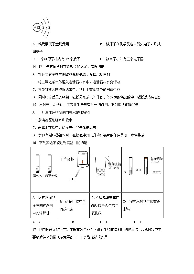 2023年云南省昆明市五华区云南师范大学实验中学初中学业水平学情诊断化学试题（含解析）03