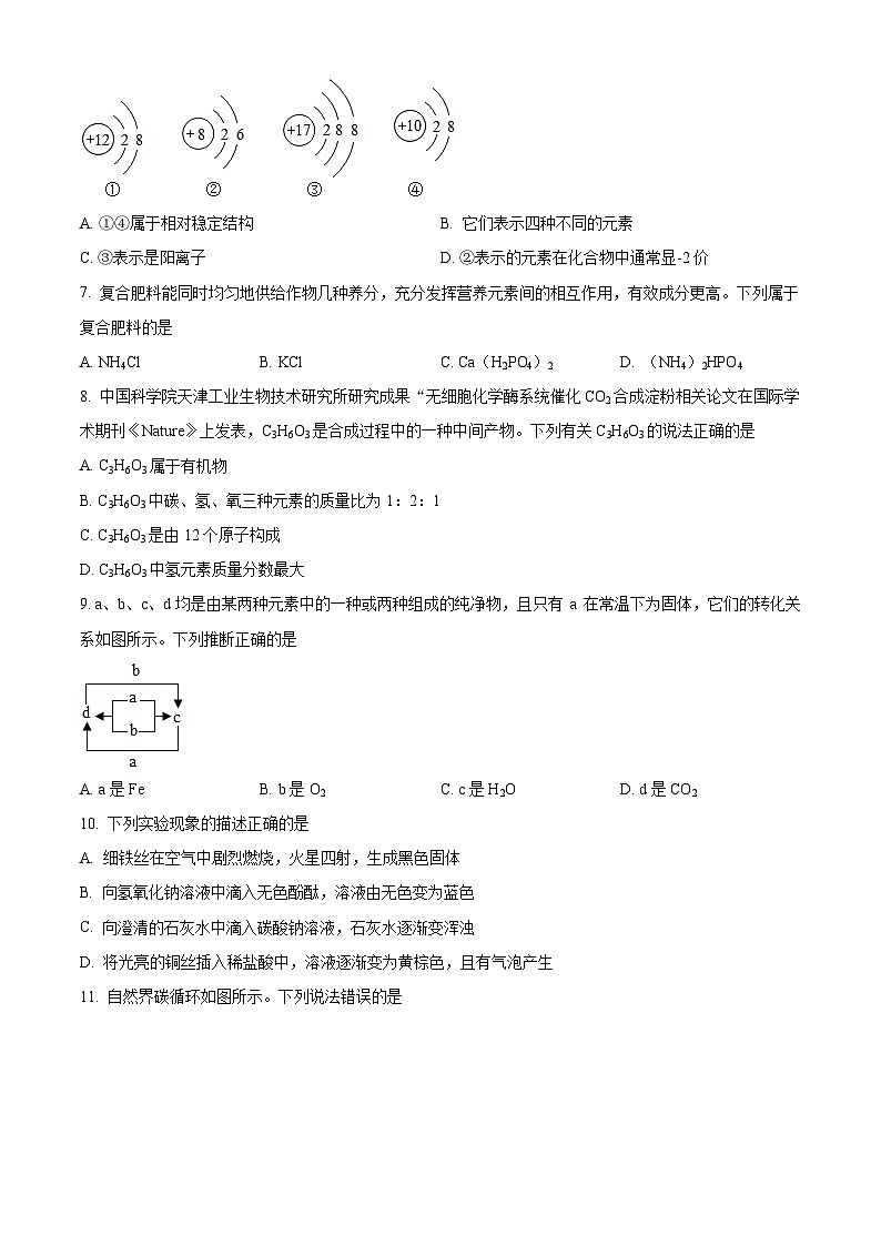 精品解析：2023年山东省淄博市淄川区中考一模化学试题（原卷版）02