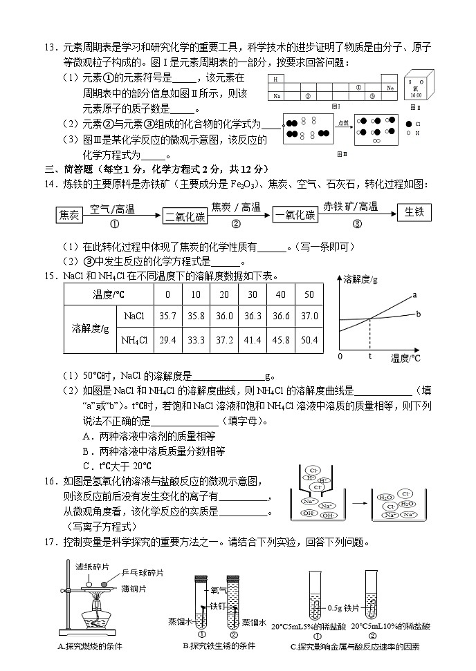 2023年吉林省吉林市永吉县中考二模化学试题（含答案）第3页