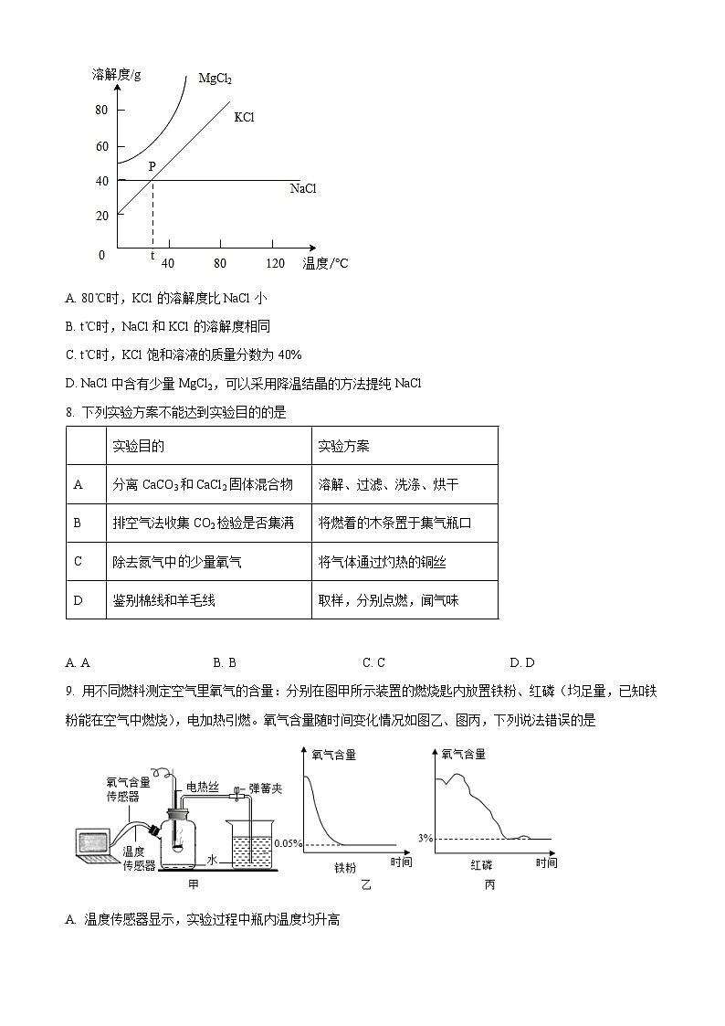 2023年江苏省徐州市中考三模化学试题（原卷版）03