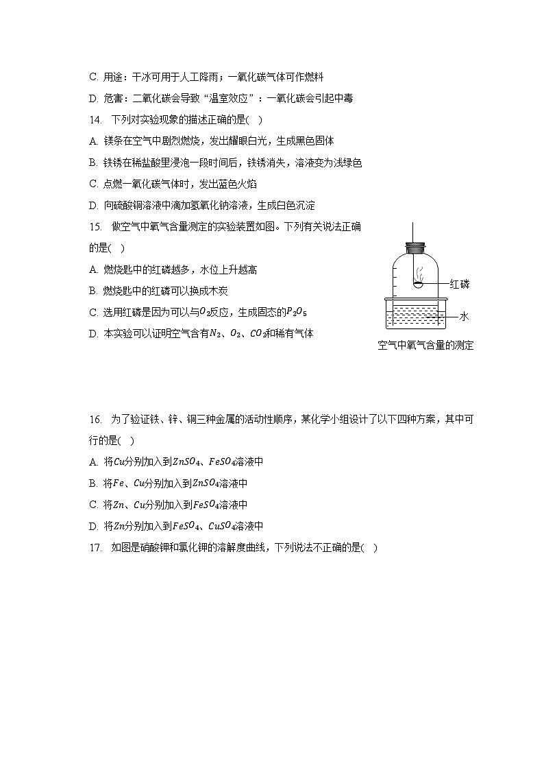 2023年湖南省邵阳市隆回县中考化学二模试卷03
