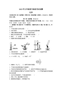 2023年山东省临沂市蒙阴县中考三模化学试题(无答案)