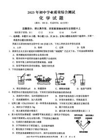 2023年福建省泉州晋江市初中学业质量综合测试化学试题和参考答案