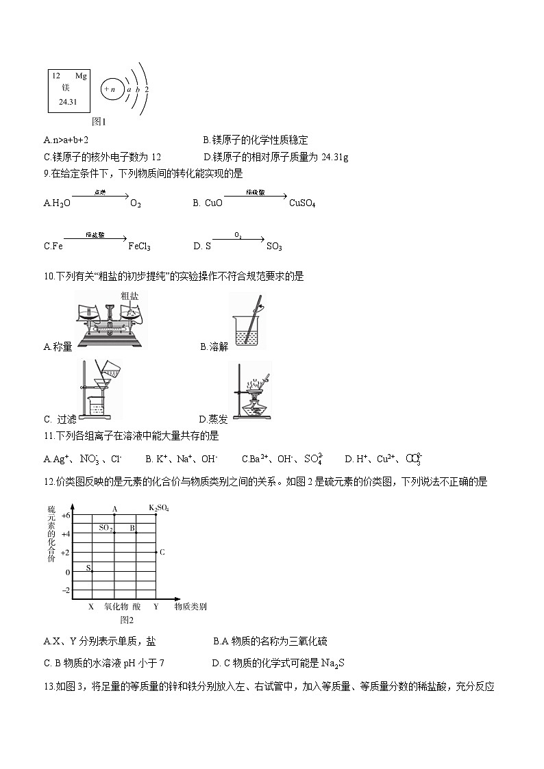 2023年江苏省无锡市宜兴市中考一模化学试题第2页