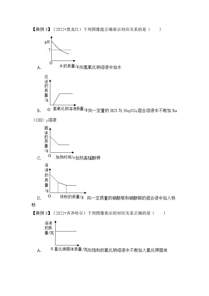 专题06 坐标图像题（5大类型）-挑战2023年中考化学压轴题之秘籍（原卷版）02
