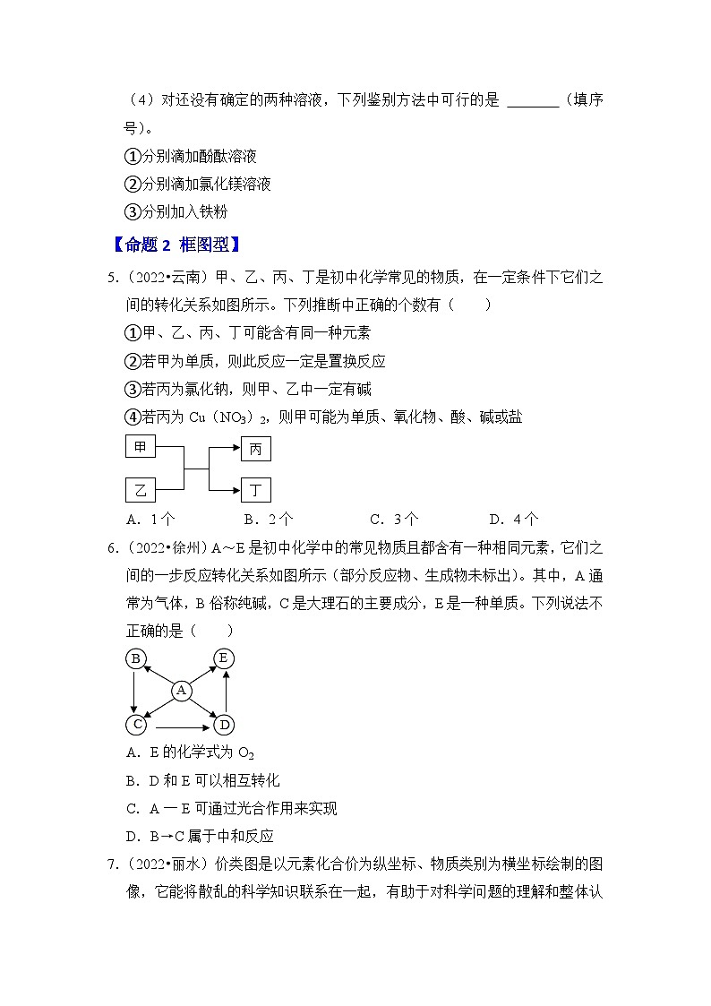 专题10 物质的推断（五大类）-挑战2023年中考化学压轴题之秘籍（原卷版）03