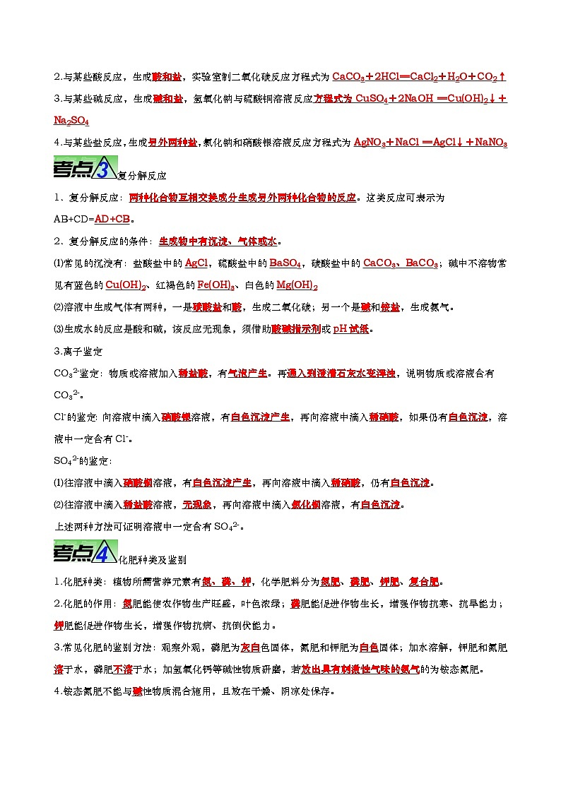重难点10 盐和化肥-2023年中考化学【热点 重点 难点】专练（解析版）第2页