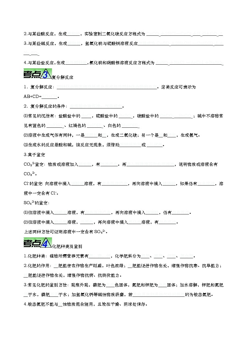 重难点10 盐和化肥-2023年中考化学【热点 重点 难点】专练（原卷版）第2页