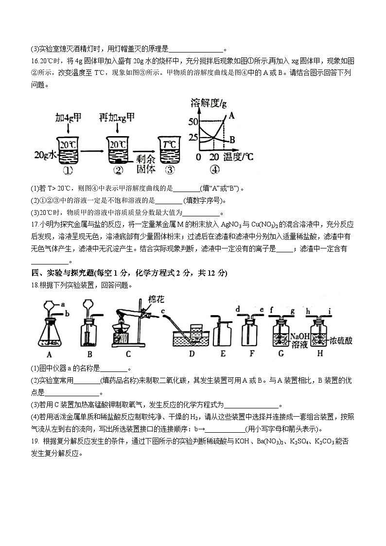 2023年吉林省长春市五校文曲星中考压轴模拟化学试题（含答案）03
