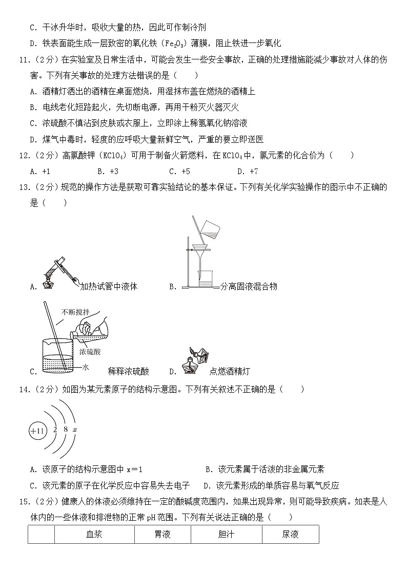2023年湖南省株洲市中考化学试卷【含答案】第2页