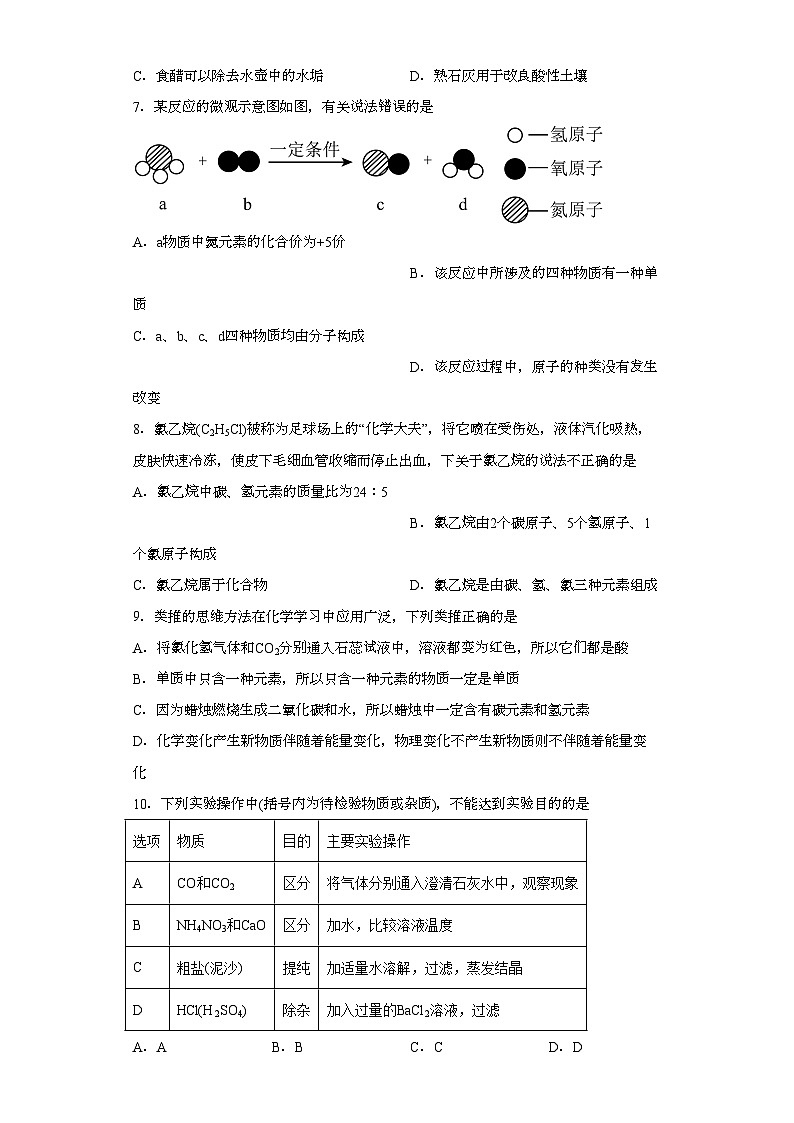 2023年宁夏自治区中考二模化学试题（含解析）第2页