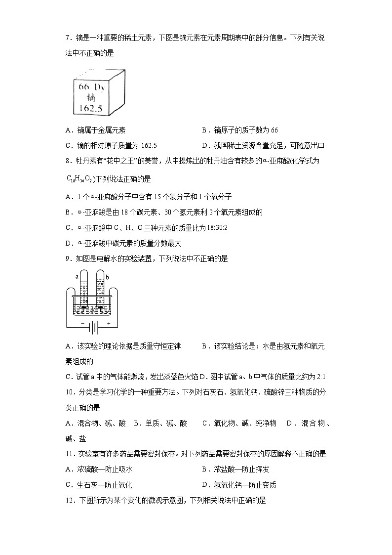 2023年河南省洛阳市中考一模化学试题（含解析）02