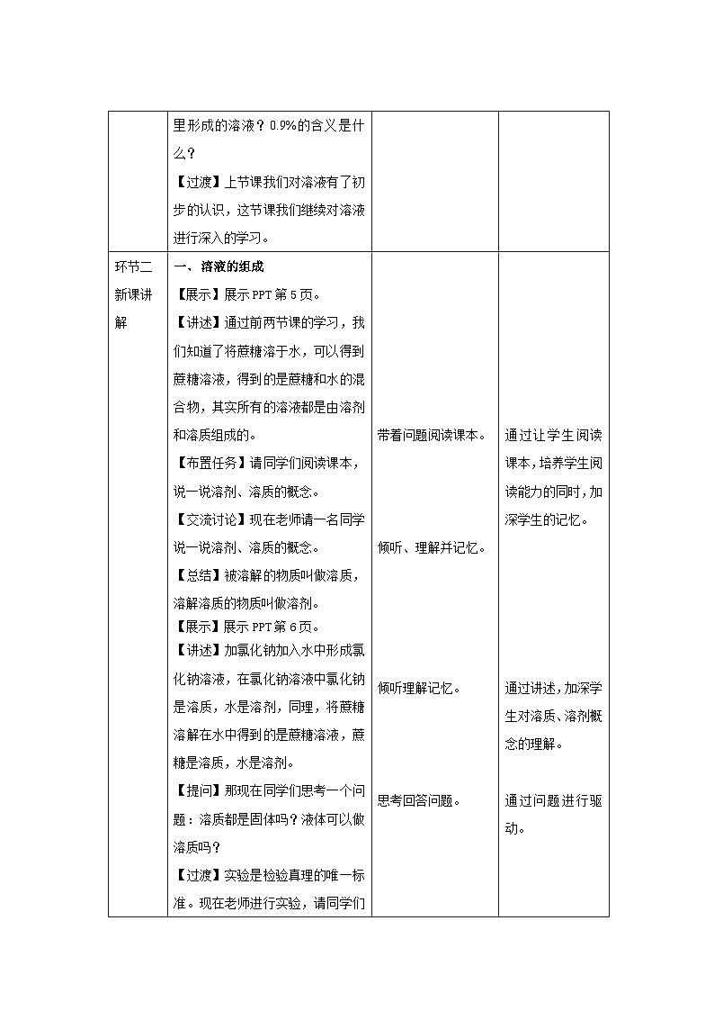 【上教版九年级化学下册】《溶液组成的表示》第1课时示范公开课教案第2页