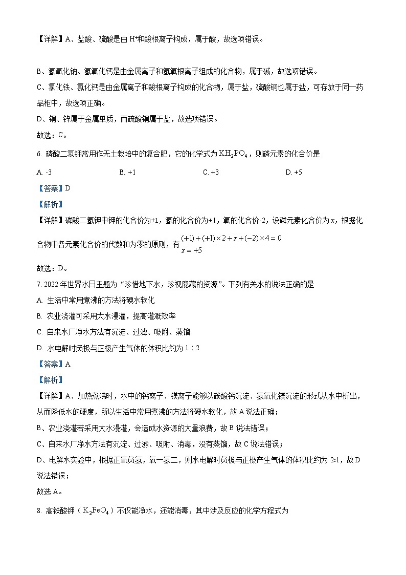 精品解析：2023年河南省洛阳市中考三模化学试题（解析版）03