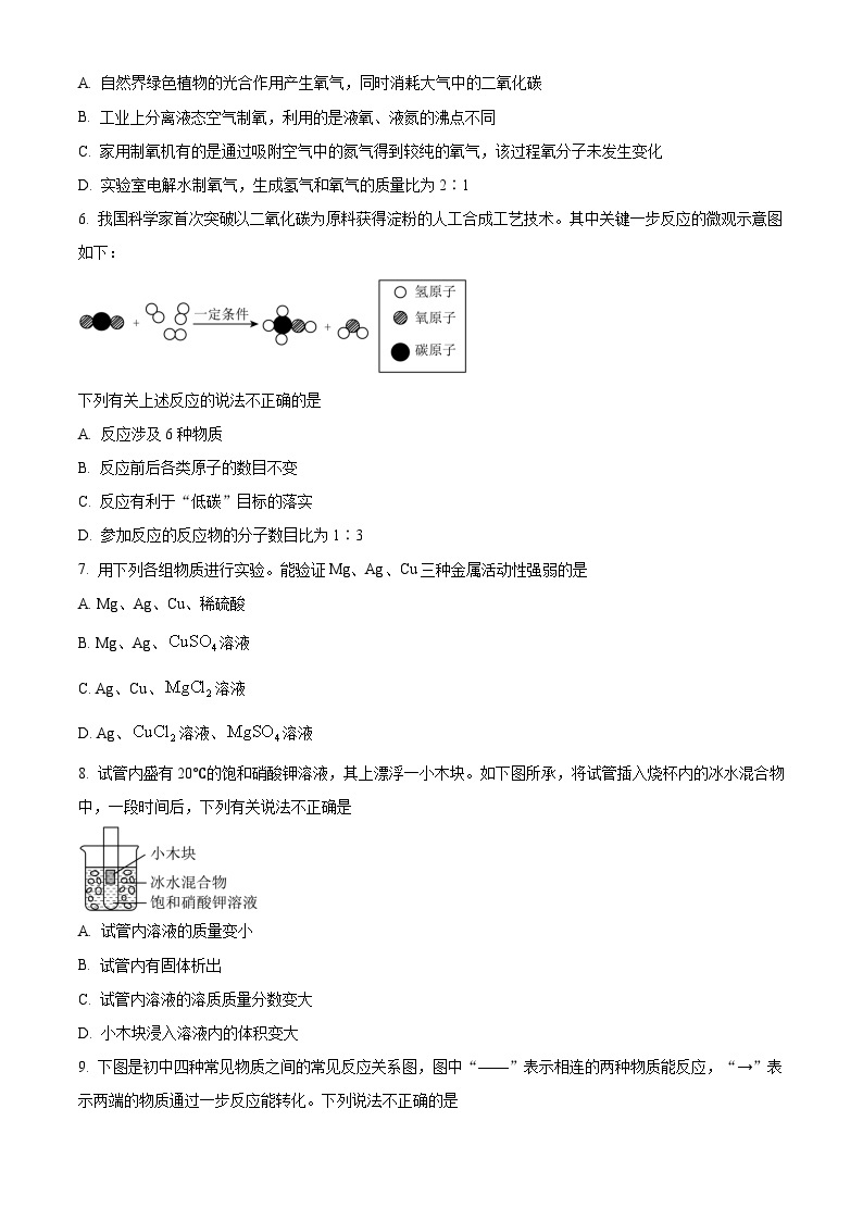 2023年陕西省中考化学真题（含答案）02