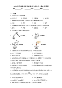 2023年吉林省松原市前郭县三校中考二模化学试题（含答案）