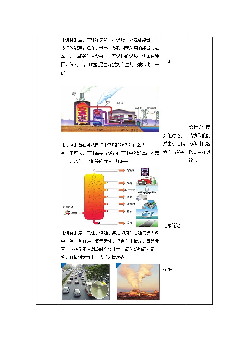 鲁教版九年级化学上册《化石燃料的利用》第1课时示范课教案03