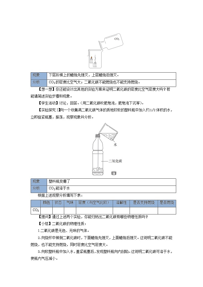 鲁教版九年级化学上册《大自然中的二氧化碳》第2课时示范公开课教案02