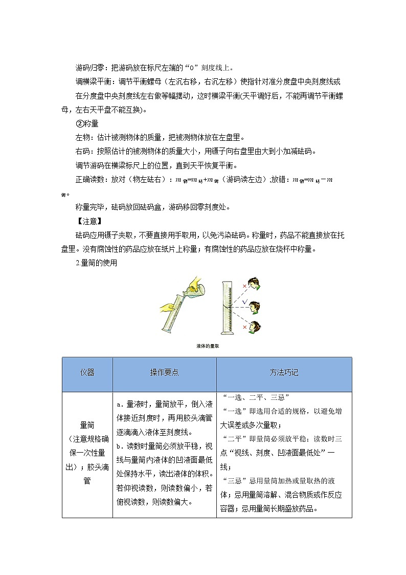 鲁教版九年级化学上册《化学实验基本技能训练（二） 参考教案第2页
