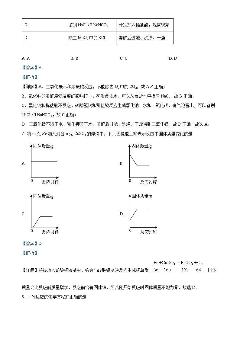 2022年湖北省荆门市中考化学真题（解析版）03