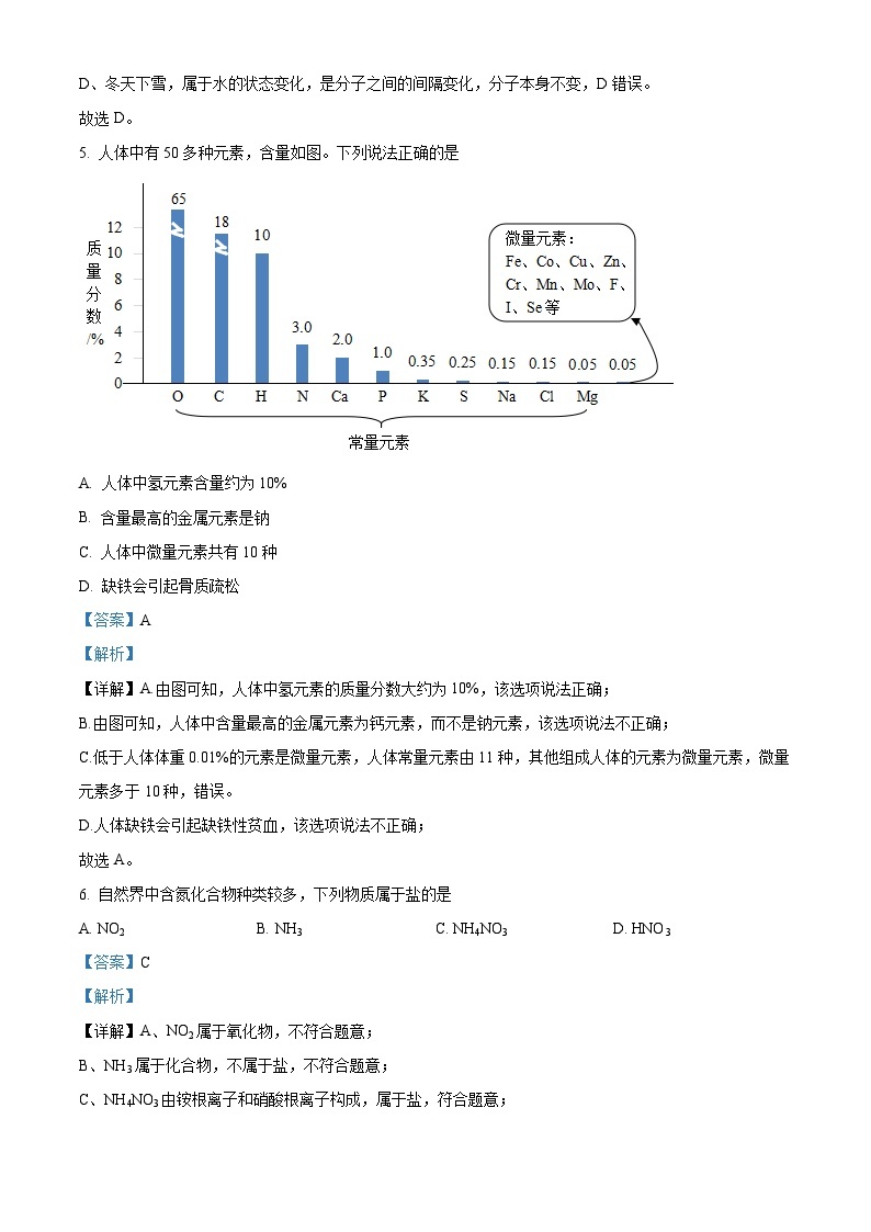 2022年四川省成都市中考化学真题（解析版）03