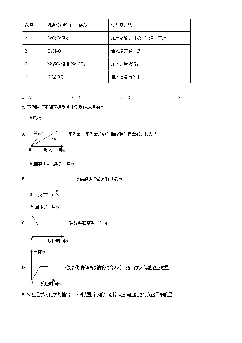 2022年四川省凉山州中考化学真题（原卷版）02