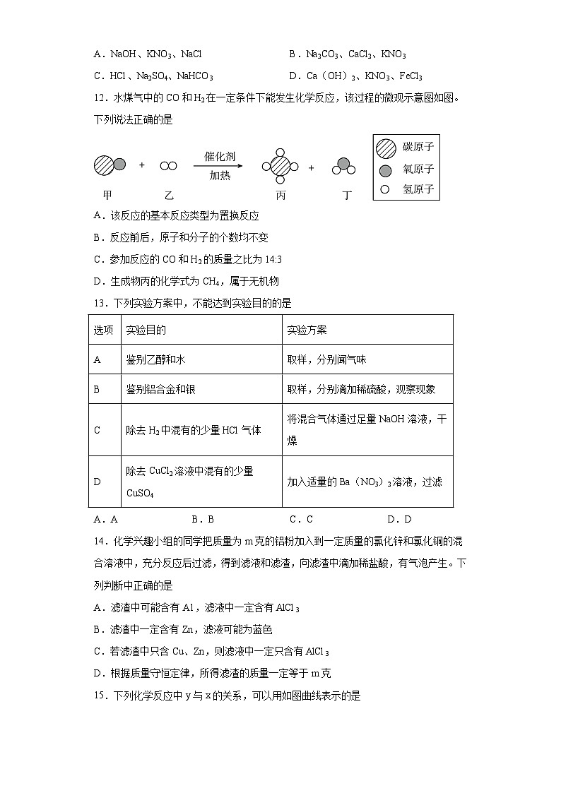2023年湖北省潜江市天门市仙桃市江汉油田中考化学真题（含答案）第3页