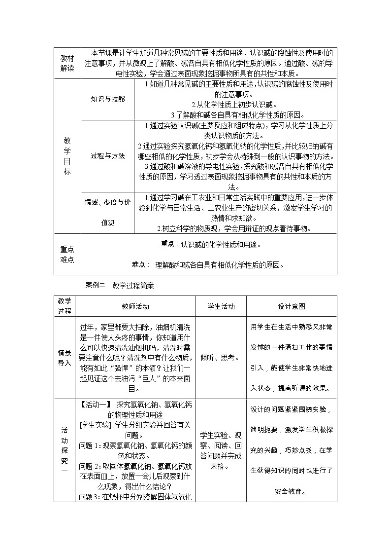 人教版九年级化学下册10.1.3几种常见的碱教案01