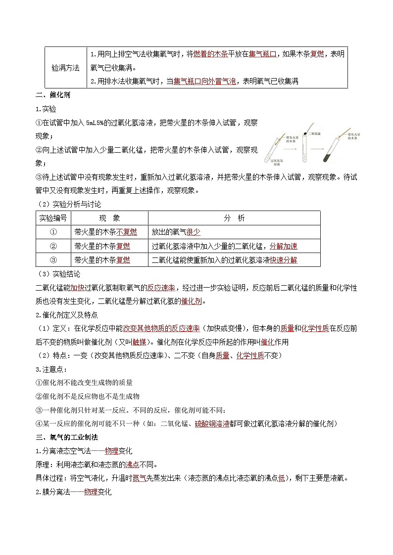 2.3 制取氧气-【固本强基】2023-2024学年九年级化学上册同步精品讲义+分层作业（人教版）（解析版）第2页
