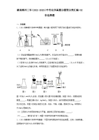 湖南郴州三年（2021-2023）中考化学真题分题型分类汇编-02非选择题